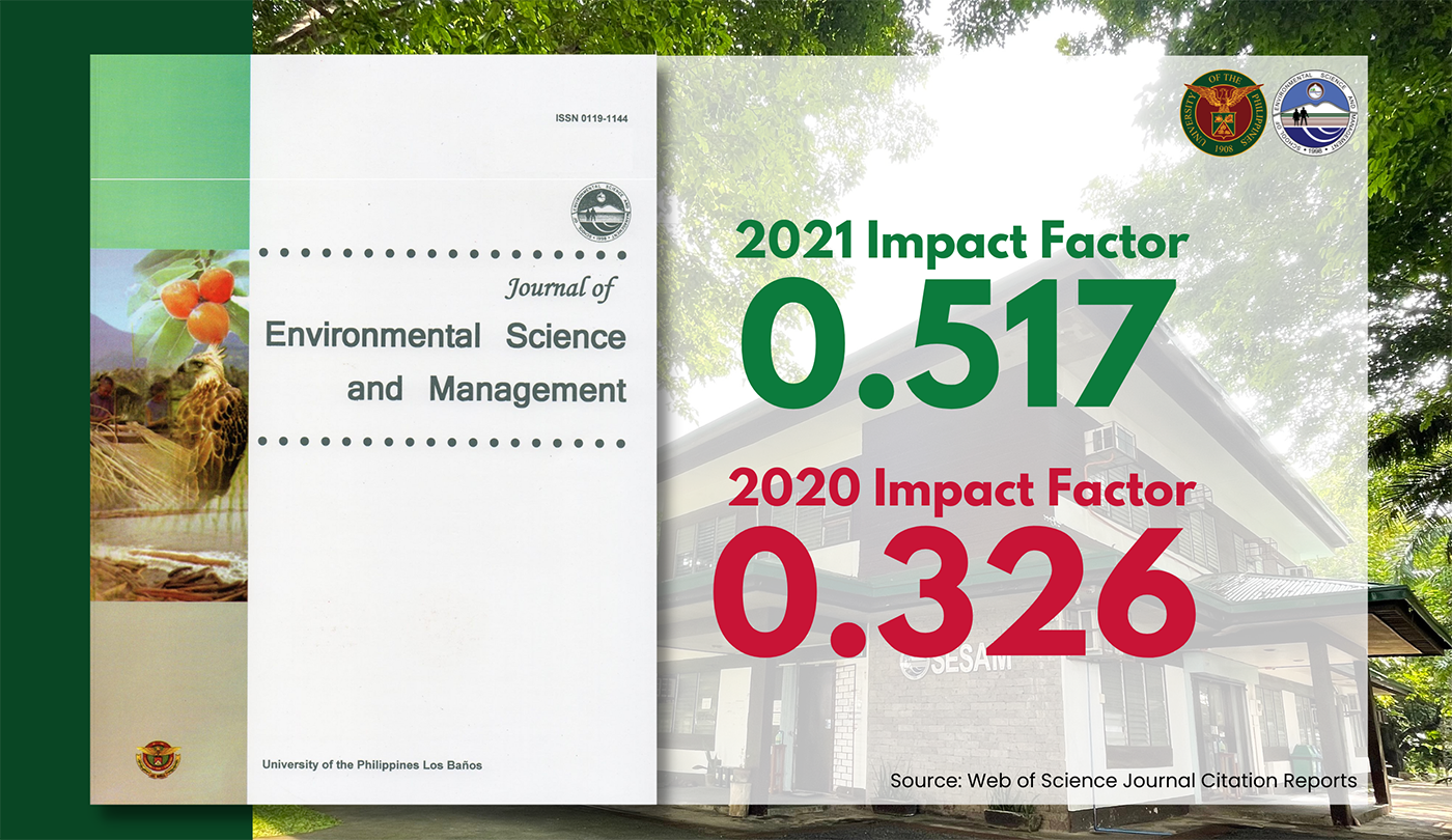 Impact Factor of the UPLB-based Journal of Environmental Science and Management (JESAM) increases